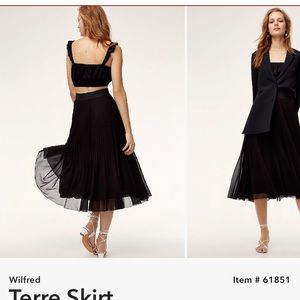 Aritzia Wilfred Terre Skirt in Black XS